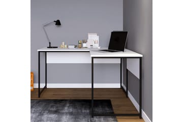 Hörnskrivbord Tasarima 160 cm - Vit/Svart - Möbler - Bord & matgrupp - Kontorsbord - Skrivbord - Hörnskrivbord