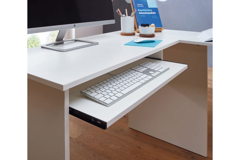 Skrivbord Gaddana 140 cm - Vit - Hörnskrivbord