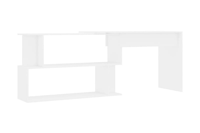 Skrivbord hörn vit 200x50x76 cm spånskiva - Vit - Hörnskrivbord