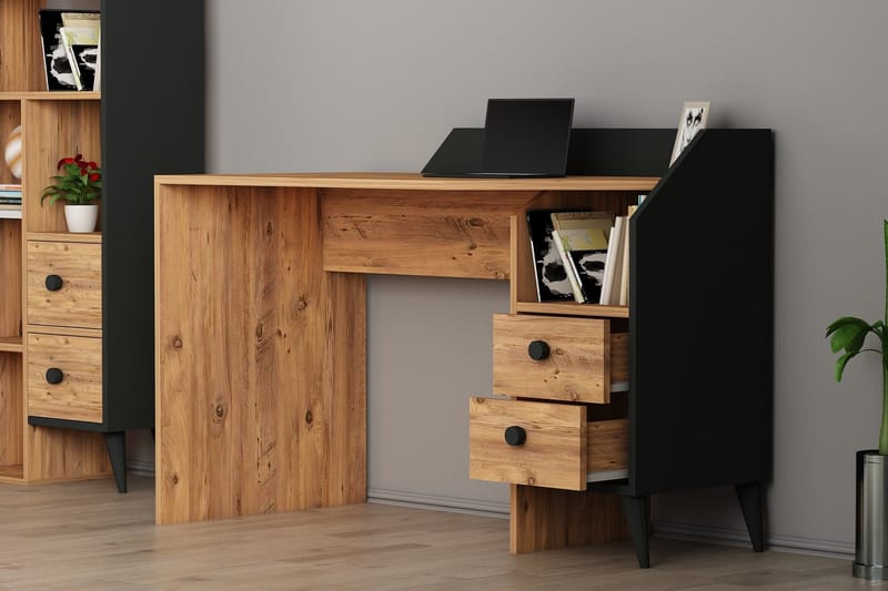 Skrivbord Hafing 120x55 cm Mörkblå/Svart - Hanah Home - Möbler - Bord & matgrupp - Kontorsbord - Skrivbord