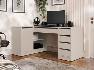 Harland Skrivbord 158 cm - beige - Möbler - Bord & matgrupp - Kontorsbord - Skrivbord - Hörnskrivbord
