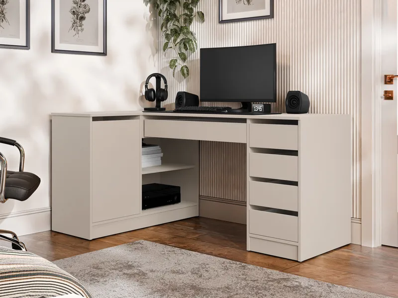 Harland Skrivbord 158 cm - beige - Möbler - Bord & matgrupp - Kontorsbord - Skrivbord - Hörnskrivbord