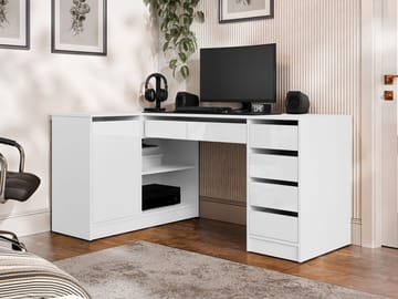 Harland Skrivbord 158 cm - vit - Möbler - Bord & matgrupp - Kontorsbord - Skrivbord - Hörnskrivbord