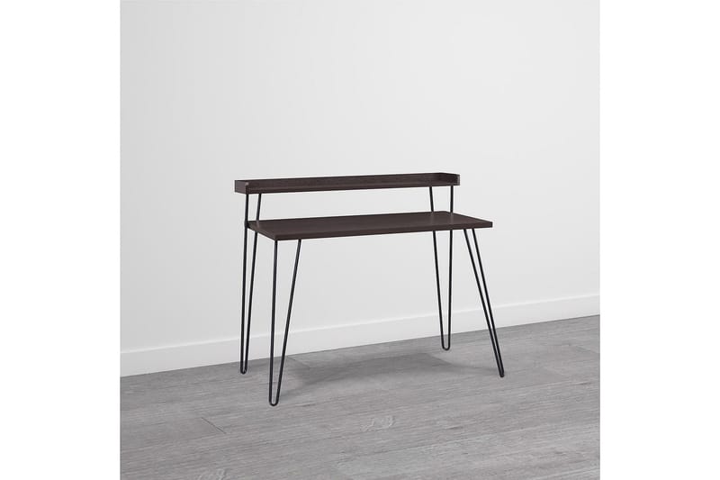 Haven Skrivbord 114 cm med Förvaring Hylla Espresso/Svart - Dorel Home - Möbler - Bord & matgrupp - Kontorsbord - Skrivbord