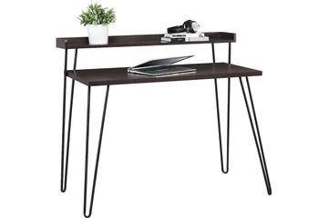 Haven Skrivbord 114 cm med Förvaring Hylla Espresso/Svart - Dorel Home - Möbler - Bord & matgrupp - Kontorsbord - Skrivbord
