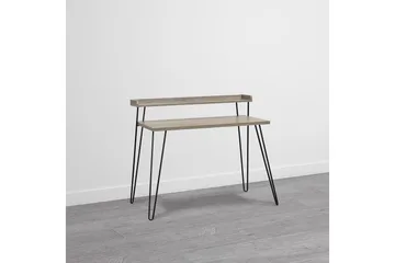 Haven Skrivbord 114 cm med Förvaring Hylla Grå/Svart - Dorel Home - Möbler - Bord & matgrupp - Kontorsbord - Skrivbord