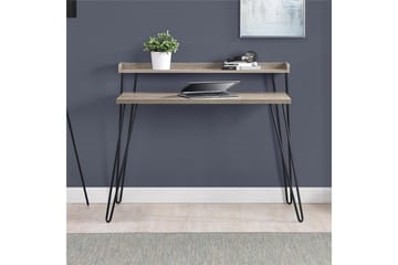 Haven Skrivbord 114 cm med Förvaring Hylla Grå/Svart - Dorel Home - Möbler - Bord & matgrupp - Kontorsbord - Skrivbord