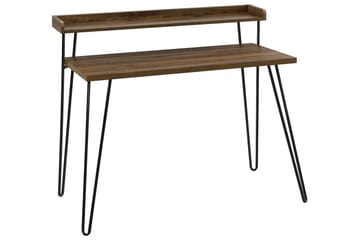 Haven Skrivbord 114 cm med Förvaring Hylla Valnötsbrun/Svart - Dorel Home - Möbler - Bord & matgrupp - Kontorsbord - Skrivbord