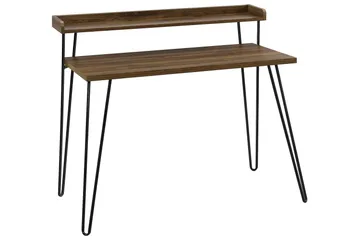 Haven Skrivbord 114 cm med Förvaring Hylla Valnötsbrun/Svart - Dorel Home - Möbler - Bord & matgrupp - Kontorsbord - Skrivbord