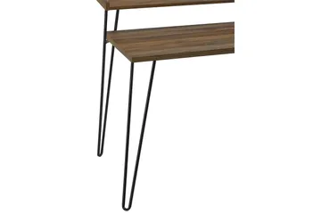 Haven Skrivbord 114 cm med Förvaring Hylla Valnötsbrun/Svart - Dorel Home - Möbler - Bord & matgrupp - Kontorsbord - Skrivbord