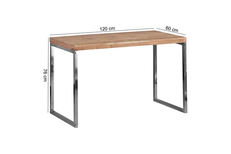 Hayoz Skrivbord 120 cm - Akacia/Krom - Möbler - Bord & matgrupp - Kontorsbord - Skrivbord