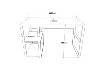 Skrivbord Hitesh 60x120 cm Mörkblå - Hanah Home - Möbler - Bord & matgrupp - Kontorsbord - Skrivbord