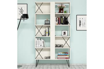 Hovdane Skrivbord 120 cm med Förvaring Hylla + Bokhylla - Extra vit/Svart - Möbler - Bord & matgrupp - Kontorsbord - Skrivbord