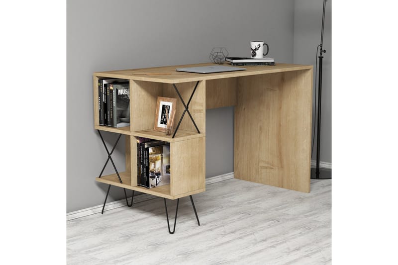 Hovdane Skrivbord 120 cm med Förvaring Hylla - Möbler - Bord & matgrupp - Kontorsbord - Skrivbord