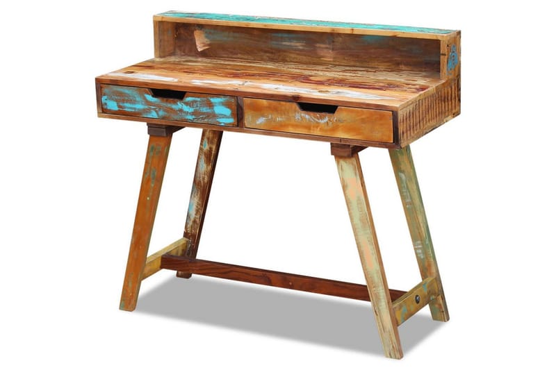 Skrivbord i massivt återvunnet trä - Flerfärgad - Skrivbord - Datorbord