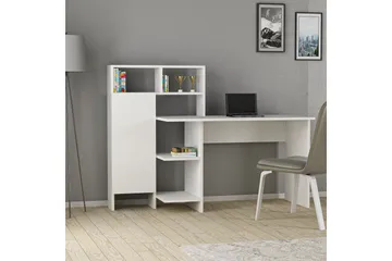 Irbene Skrivbord 135 cm med Förvaring Hyllor + Skåp - Vit - Möbler - Bord & matgrupp - Kontorsbord - Skrivbord