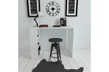 Irbene Skrivbord 90 cm med Förvaring 3 Hyllor - Vit - Möbler - Bord & matgrupp - Kontorsbord - Skrivbord