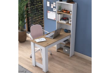Skrivbord Jaan 53,8x120 cm Vit/Brun - Hanah Home - Möbler - Bord & matgrupp - Kontorsbord - Skrivbord