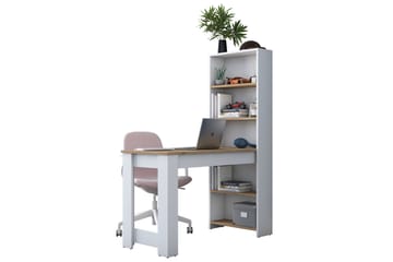 Jaan Skrivbord 53,8x120 cm Vit/Brun - Hanah Home - Möbler - Bord & matgrupp - Kontorsbord - Skrivbord