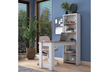 Jaan Skrivbord 53,8x120 cm Vit/Brun - Hanah Home - Möbler - Bord & matgrupp - Kontorsbord - Skrivbord