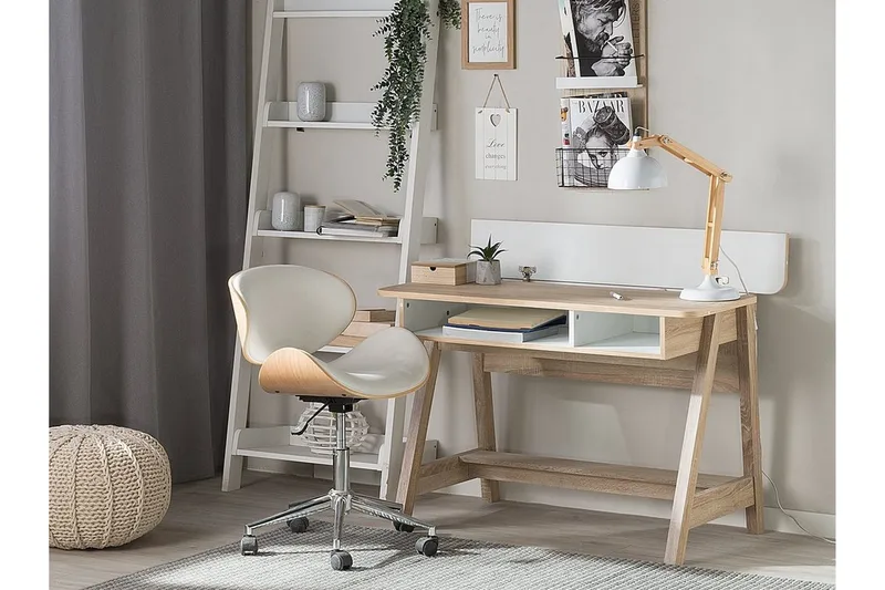 Jackson Skrivbord 110 cm med Förvaring Hylla - Vit - Möbler - Bord & matgrupp - Kontorsbord - Skrivbord