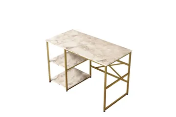 Juna Skrivbord 120x60 cm Vit/Guld - Hanah Home - Möbler - Bord & matgrupp - Kontorsbord - Skrivbord