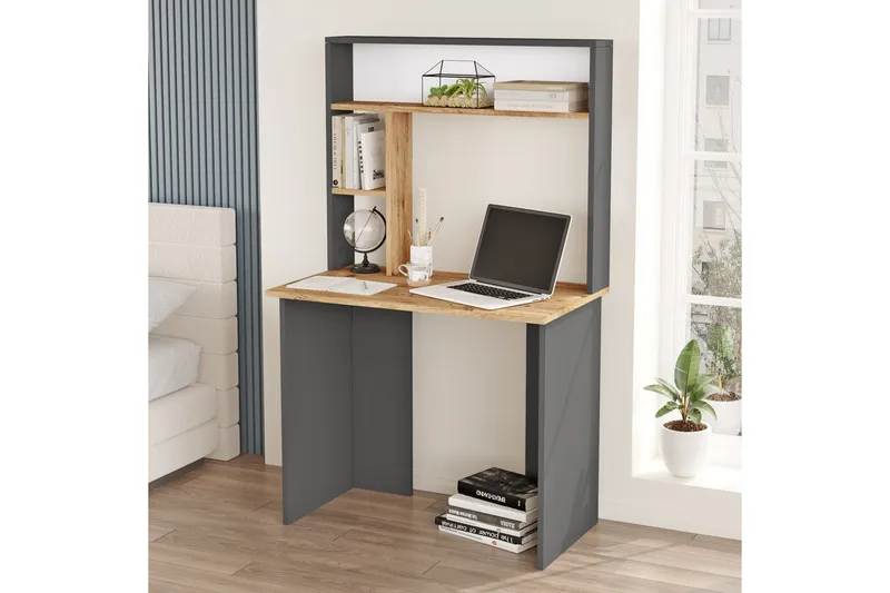 Kaiji Skrivbord 90x51,6 cm Mörkblå/Svart - Hanah Home - Möbler - Bord & matgrupp - Kontorsbord - Skrivbord