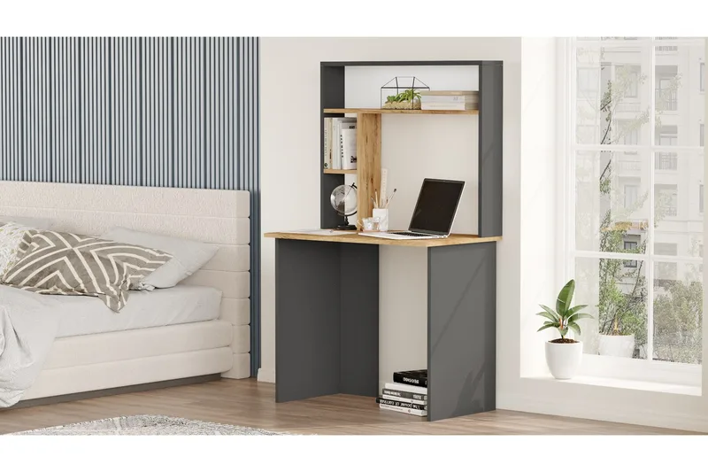 Kaiji Skrivbord 90x51,6 cm Mörkblå/Svart - Hanah Home - Möbler - Bord & matgrupp - Kontorsbord - Skrivbord