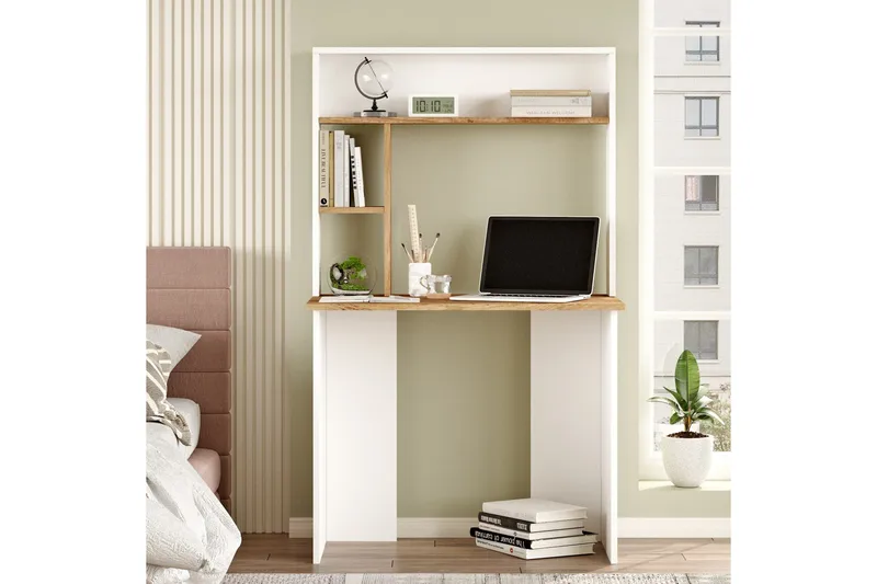 Kaiji Skrivbord 90x51,6 cm Mörkblå/Vit - Hanah Home - Möbler - Bord & matgrupp - Kontorsbord - Skrivbord