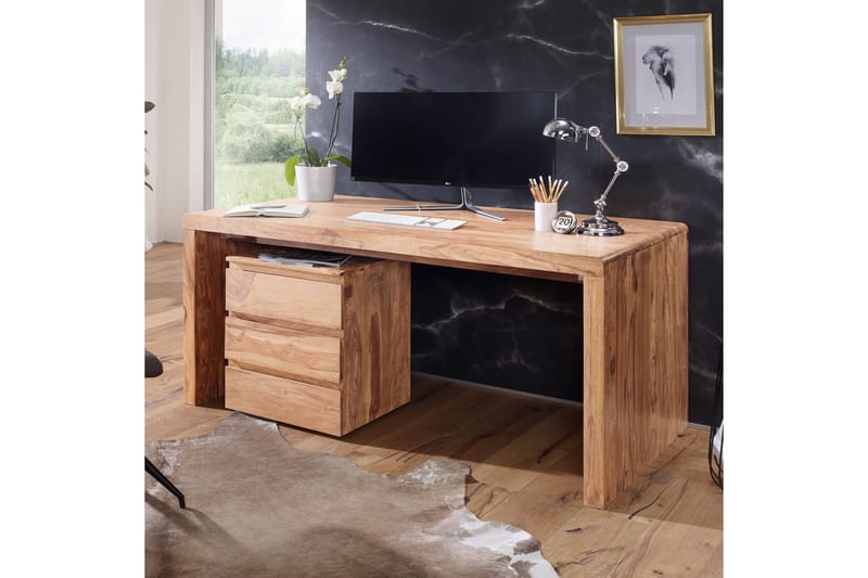 Kanaria Skrivbord 140 cm - Massivt Trä - Möbler - Bord & matgrupp - Kontorsbord - Skrivbord