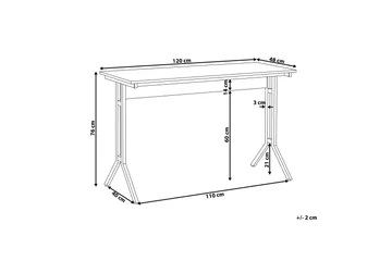 Kashay Skrivbord 120 cm - Brun/Grå - Möbler - Bord & matgrupp - Kontorsbord - Skrivbord
