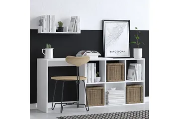 Kaus Skrivbord 74x45 cm Vit/Brun - Hanah Home - Möbler - Bord & matgrupp - Kontorsbord - Skrivbord