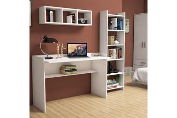 Kazeck Kontorsmöbelset 118 cm - Vit - Möbler - Bord & matgrupp - Kontorsbord - Skrivbord