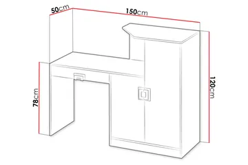 Klacksberg Skrivbord 150 cm med Förvaring Låda + Skåp - Beige/Vit - Möbler - Bord & matgrupp - Kontorsbord - Skrivbord
