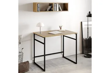 Klingbo Skrivbord 90 cm med Förvaring Vägghylla - Brun - Möbler - Bord & matgrupp - Kontorsbord - Skrivbord