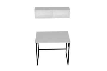 Klingbo Skrivbord 90 cm med Förvaring Vägghylla - Vit - Möbler - Bord & matgrupp - Kontorsbord - Skrivbord