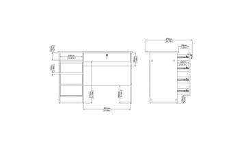 Klintberg Skrivbord 109 cm - Vit - Möbler - Bord & matgrupp - Kontorsbord - Skrivbord
