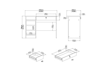 Klintberg Skrivbord 109 cm - Vit - Möbler - Bord & matgrupp - Kontorsbord - Skrivbord