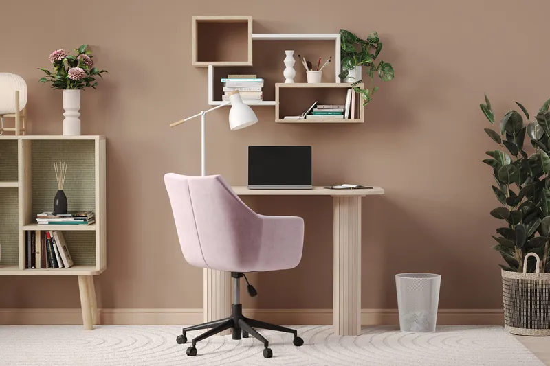 Kopparbo Skrivbord 100 cm Vitlaserad Ek - Ljust vitlaserat ekträ - Möbler - Bord & matgrupp - Kontorsbord - Skrivbord