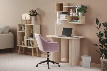 Kopparbo Skrivbord 100 cm Vitlaserad Ek - Ljust vitlaserat ekträ - Möbler - Bord & matgrupp - Kontorsbord - Skrivbord