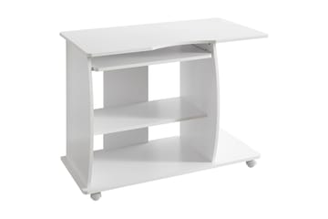 Lamesteer Skrivbord 90 cm med Förvaring Hyllor på Hjul - Vit - Möbler - Bord & matgrupp - Kontorsbord - Skrivbord