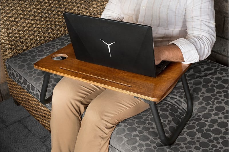 Laptopställ Parupe 60 cm - Valnötsbrun/Svart - Möbler - Bord & matgrupp - Kontorsbord - Skrivbord