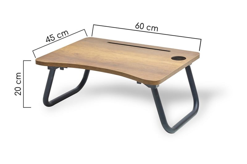 Laptopställ Parupe 60 cm - Valnötsbrun/Svart - Möbler - Bord & matgrupp - Kontorsbord - Skrivbord