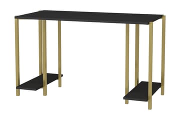 Malem Skrivbord 60x73,8x125,2 cm med förvaring - Guld/Antracit - Möbler - Bord & matgrupp - Kontorsbord - Skrivbord