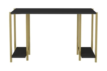 Malem Skrivbord 60x73,8x125,2 cm med förvaring - Guld/Antracit - Möbler - Bord & matgrupp - Kontorsbord - Skrivbord