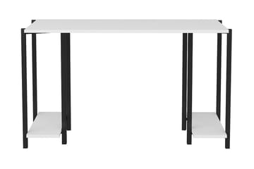 Malem Skrivbord 60x73,8x125,2 cm med förvaring - Svart/Vit - Möbler - Bord & matgrupp - Kontorsbord - Skrivbord