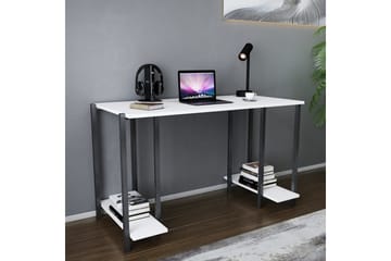 Malem Skrivbord 60x73,8x125,2 cm med förvaring - Svart/Vit - Möbler - Bord & matgrupp - Kontorsbord - Skrivbord