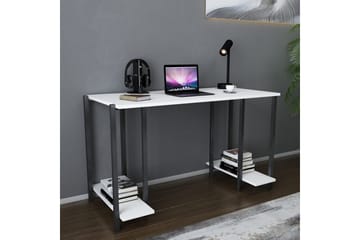 Malem Skrivbord 60x73,8x125,2 cm med förvaring - Svart/Vit - Möbler - Bord & matgrupp - Kontorsbord - Skrivbord