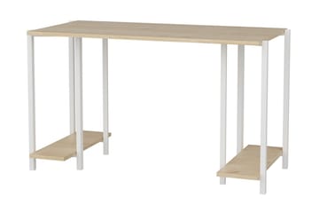 Malem Skrivbord 60x73,8x125,2 cm med förvaring - Vit - Möbler - Bord & matgrupp - Kontorsbord - Skrivbord