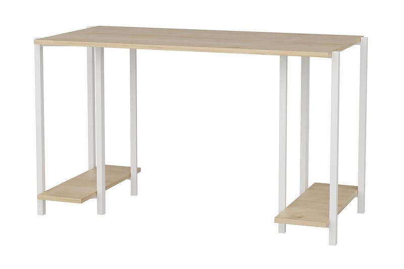 Malem Skrivbord 60x73,8x125,2 cm med förvaring - Vit - Möbler - Bord & matgrupp - Kontorsbord - Skrivbord